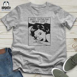 Busy Thinking About Girls Softstyle Tee Gift For Animal Lover