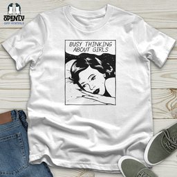 Busy Thinking About Girls Softstyle Tee Gift For Animal Lover