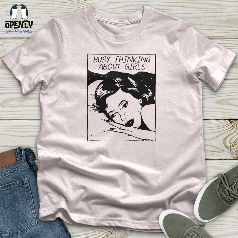 Busy Thinking About Girls Softstyle Tee Gift For Animal Lover