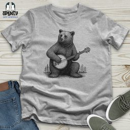 Bear Playing Banjo Unisex T Shirt Gift For Animal Lover