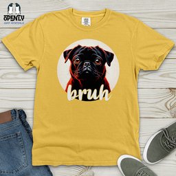 Bruh Pug Heavy Cotton Comfort Colors Tee Gift For Animal Lover