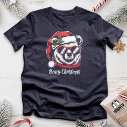 Beary Christmas Unisex T Shirt Gift For Animal Lover