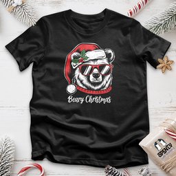 Beary Christmas Unisex T Shirt Gift For Animal Lover