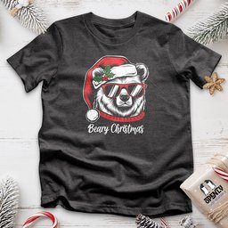 Beary Christmas Unisex T Shirt Gift For Animal Lover