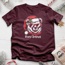 Beary Christmas Unisex T Shirt Gift For Animal Lover