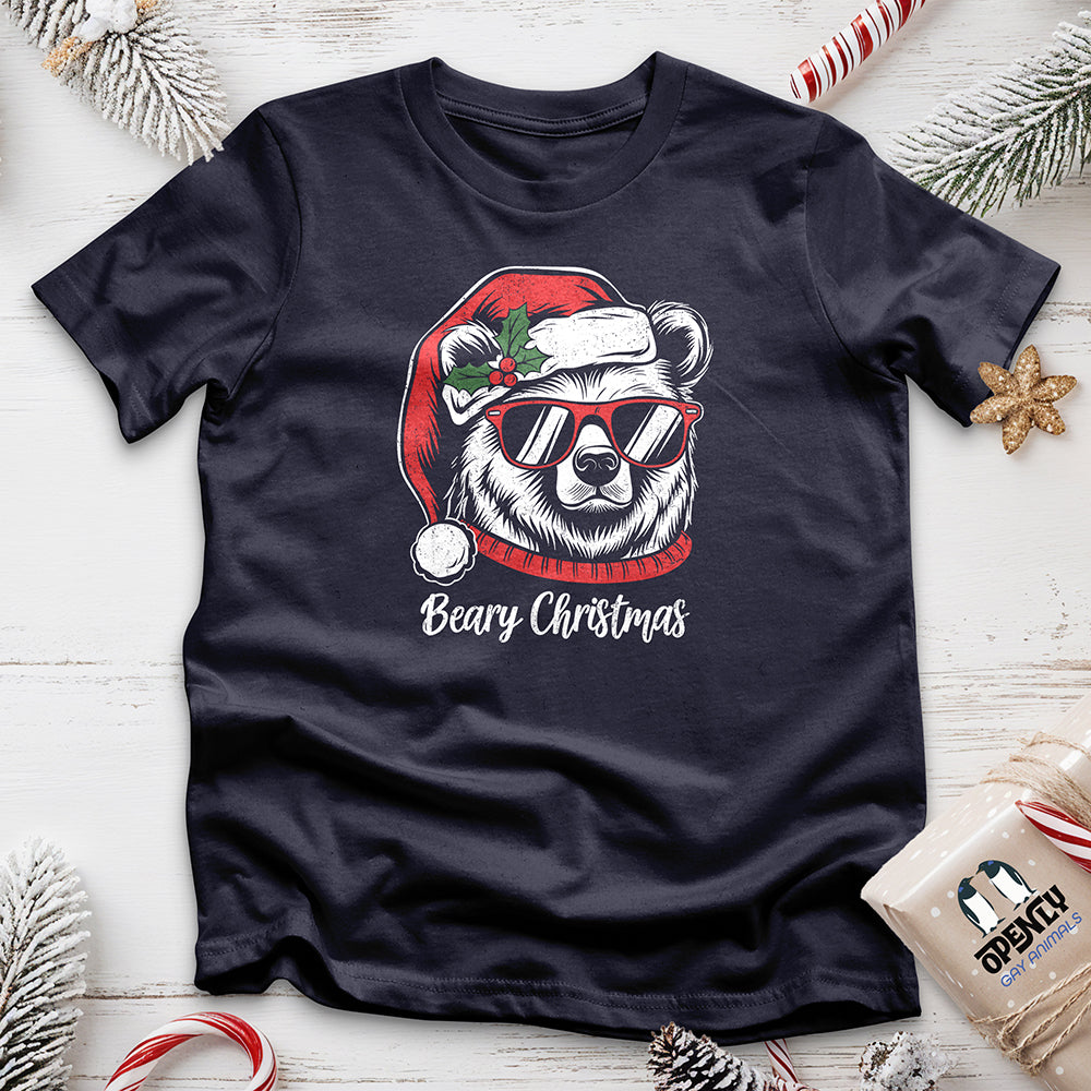 Beary Christmas Unisex T Shirt Gift For Animal Lover