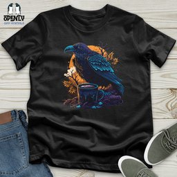 Black Raven Unisex T Shirt Gift For Animal Lover