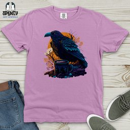 Black Raven Heavy Cotton Comfort Colors Tee Gift For Animal Lover
