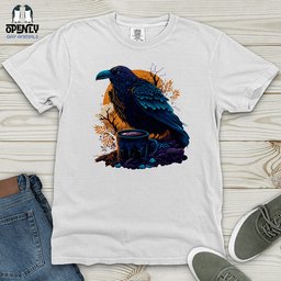 Black Raven Heavy Cotton Comfort Colors Tee Gift For Animal Lover