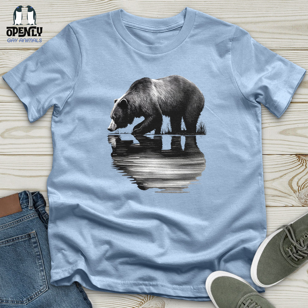 Bear Reflection Unisex T Shirt Gift For Animal Lover