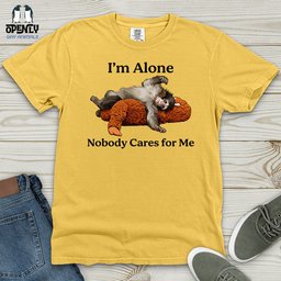 Im Alone Heavy Cotton Comfort Colors Tee Gift For Animal Lover