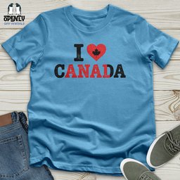I Love Canada Unisex T Shirt Gift For Animal Lover