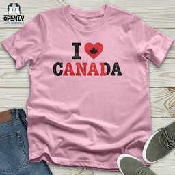 I Love Canada Unisex T Shirt Gift For Animal Lover