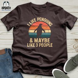 I Like Penguins And Maybe 3 People Softstyle Tee Gift For Animal Lover