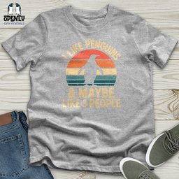 I Like Penguins And Maybe 3 People Softstyle Tee Gift For Animal Lover