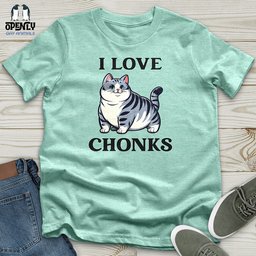 I Love Chonks Unisex T Shirt Gift For Animal Lover