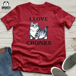 I Love Chonks Unisex T Shirt Gift For Animal Lover