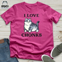 I Love Chonks Unisex T Shirt Gift For Animal Lover