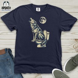 Howling Wolf Heavy Cotton Comfort Colors Tee Gift For Animal Lover