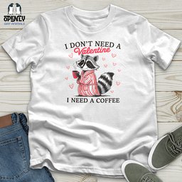 I Dont Need A Valentine I Need A Coffee Unisex T Shirt Gift For Animal Lover