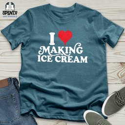 I Love Making Ice Cream Male Couple T Shirt Gift For Animal Lover