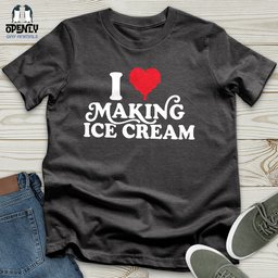 I Love Making Ice Cream Male Couple T Shirt Gift For Animal Lover
