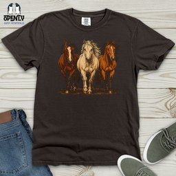 Horses Heavy Cotton Comfort Colors Tee Gift For Horse Lover