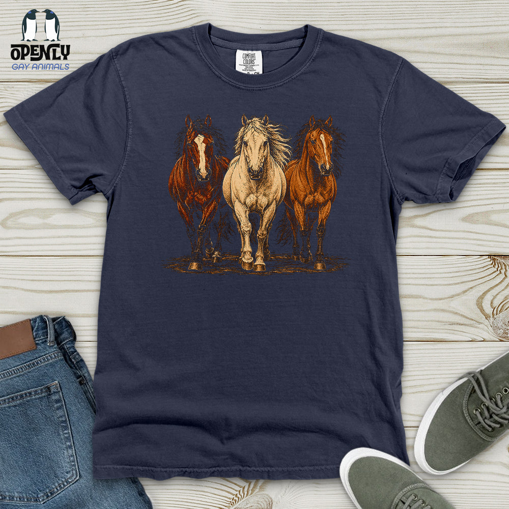 Horses Heavy Cotton Comfort Colors Tee Gift For Horse Lover