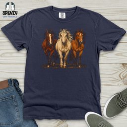 Horses Heavy Cotton Comfort Colors Tee Gift For Horse Lover