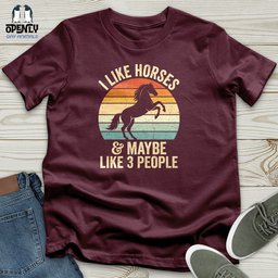 I Like Horses Unisex T Shirt Gift For Horse Lover