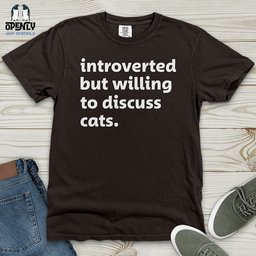 Introverted White Heavy Cotton Comfort Colors Tee Gift For Animal Lover
