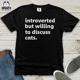 Introverted White Heavy Cotton Comfort Colors Tee Gift For Animal Lover