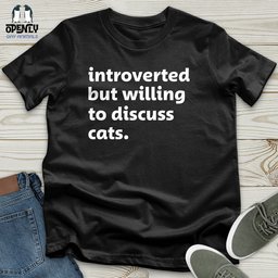 Introverted White Unisex T Shirt Gift For Animal Lover
