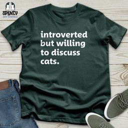 Introverted White Unisex T Shirt Gift For Animal Lover