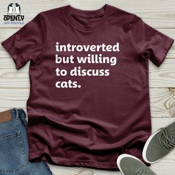 Introverted White Unisex T Shirt Gift For Animal Lover