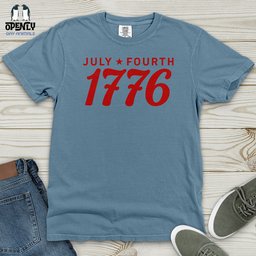 July Fourth 1776 Heavy Cotton Comfort Colors Tee Gift For Animal Lover