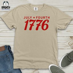July Fourth 1776 Heavy Cotton Comfort Colors Tee Gift For Animal Lover