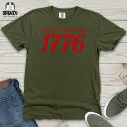 July Fourth 1776 Heavy Cotton Comfort Colors Tee Gift For Animal Lover