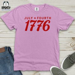 July Fourth 1776 Heavy Cotton Comfort Colors Tee Gift For Animal Lover