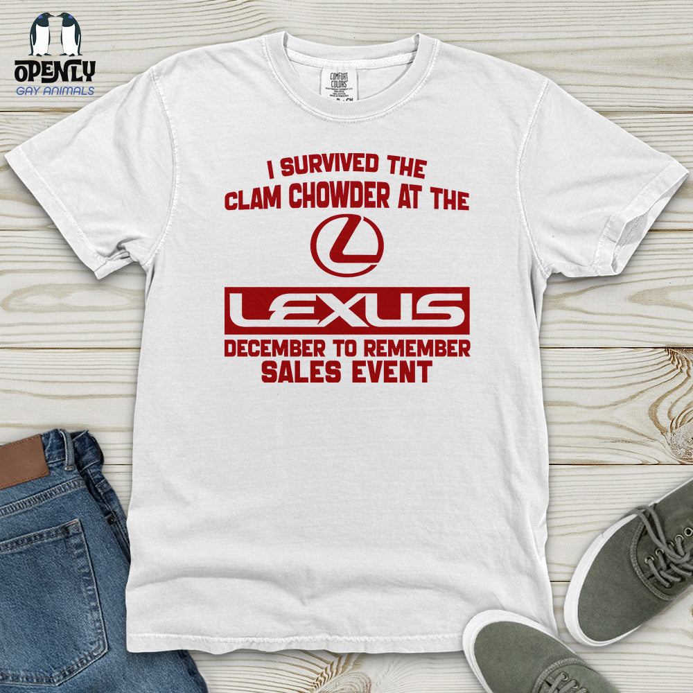 I Survived The Clam Heavy Cotton Comfort Colors Tee Gift For Animal Lover