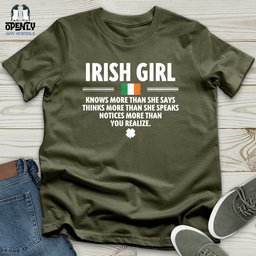 Irish Girl 2 Unisex T Shirt Gift For Animal Lover