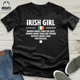 Irish Girl 2 Unisex T Shirt Gift For Animal Lover