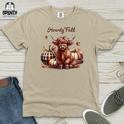 Howdy Fall Heavy Cotton Comfort Colors Tee Gift For Animal Lover