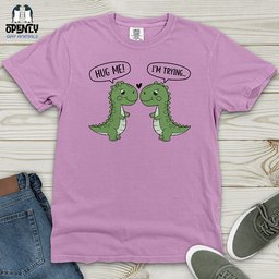 Hug Me Heavy Cotton Comfort Colors Tee Gift For Animal Lover