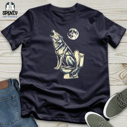 Howling Wolf Unisex T Shirt Gift For Animal Lover