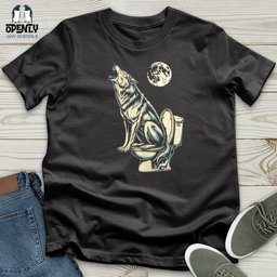 Howling Wolf Unisex T Shirt Gift For Animal Lover
