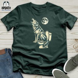 Howling Wolf Unisex T Shirt Gift For Animal Lover