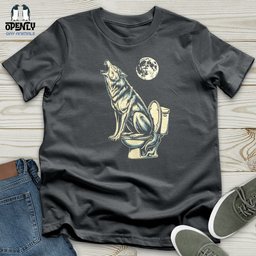 Howling Wolf Unisex T Shirt Gift For Animal Lover