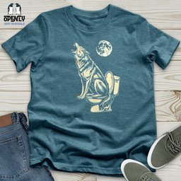 Howling Wolf Unisex T Shirt Gift For Animal Lover