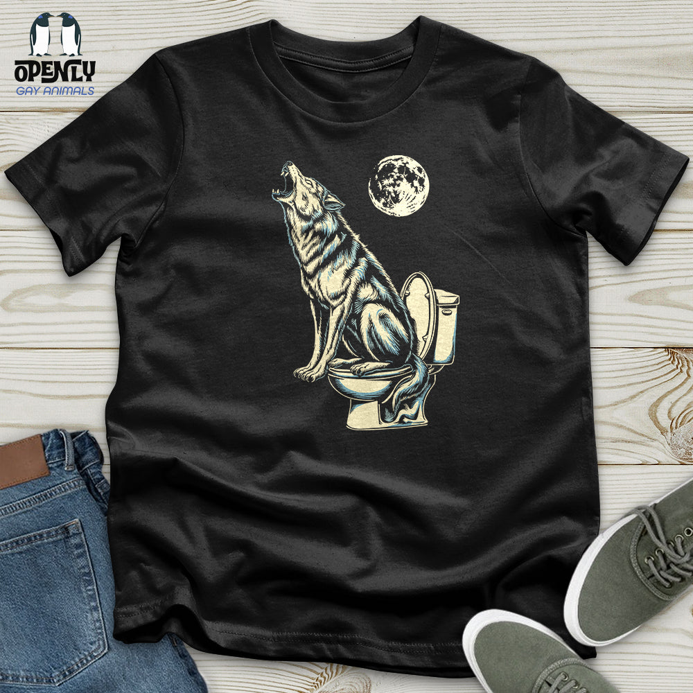 Howling Wolf Unisex T Shirt Gift For Animal Lover